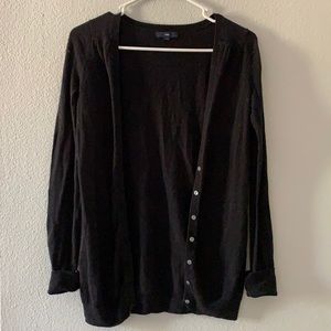 💐GAP Open Front Button Down Cardigan XS Black